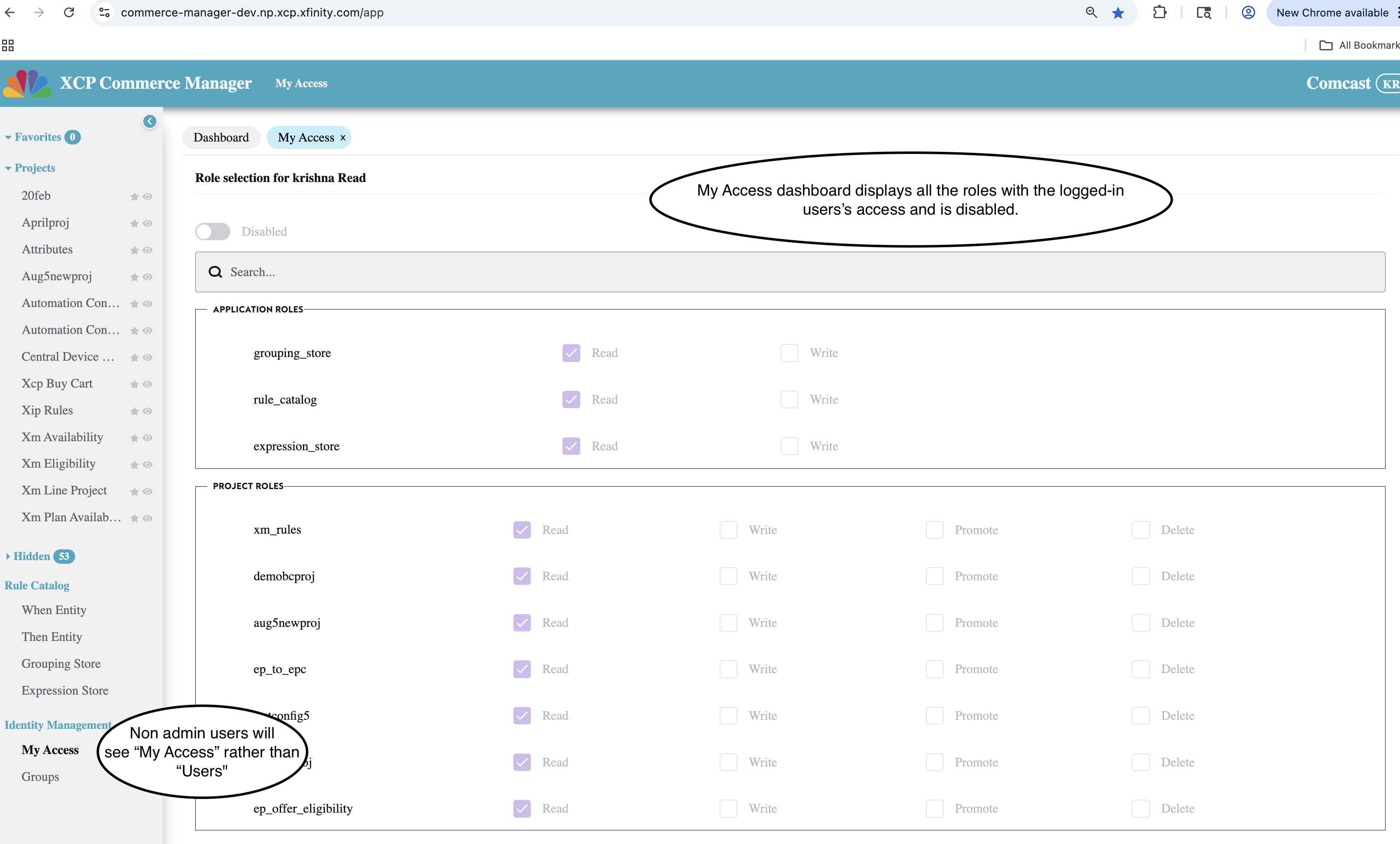 User Dashboard Read 