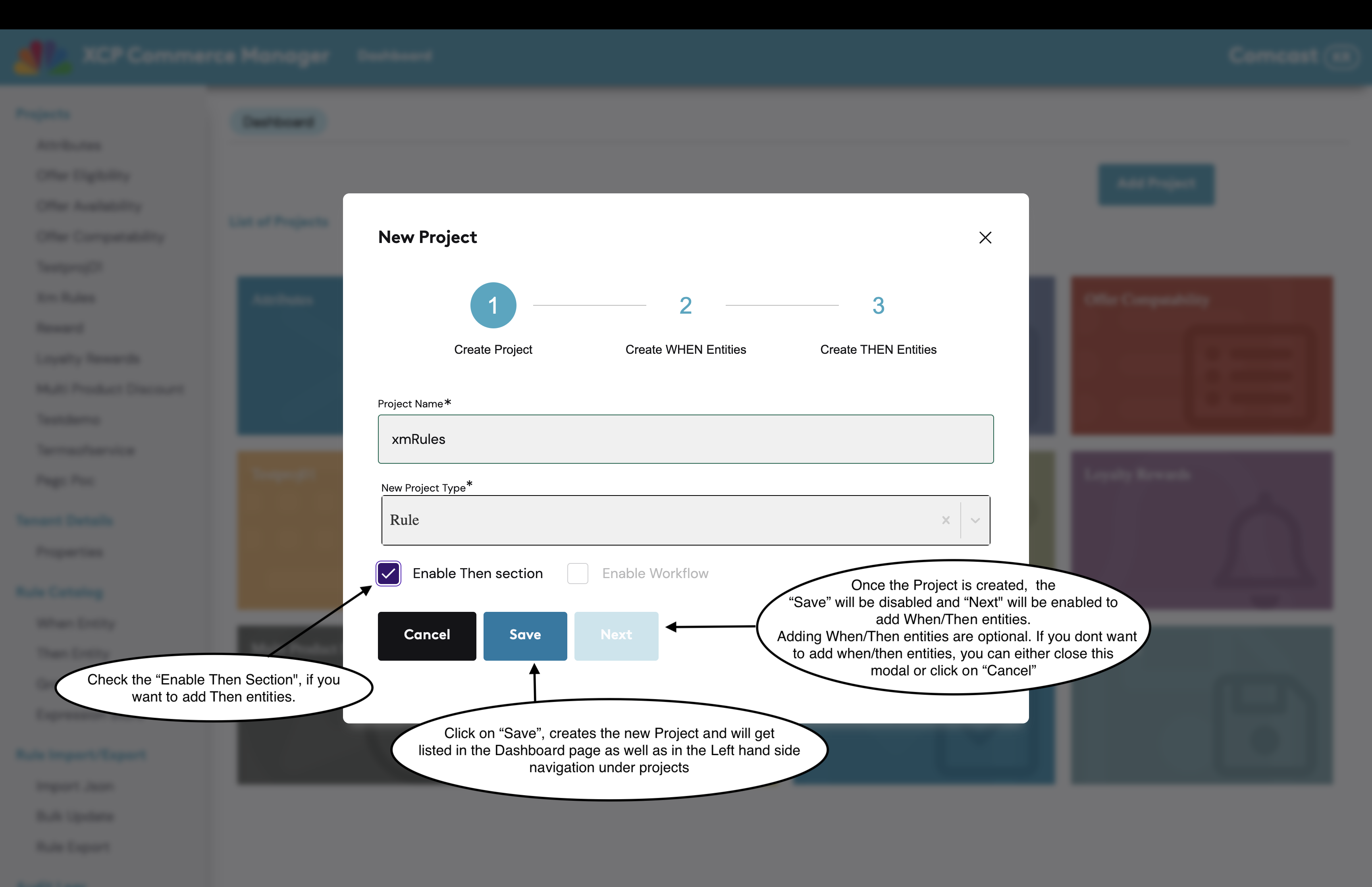 NewProject Page